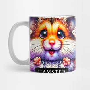 Colorful Illustrated Hamster with Accessories Mug